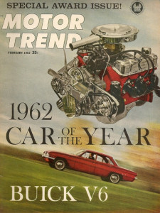 MOTOR TREND 1962 FEB - BUICK Spcl, GRAN TURISMO, HURTUBISE, HISPANO-SUIZA